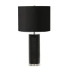 Stofflampen|Designerlampen*Elstead Tischlampe LEILA Schwarz Porzellan 65cm Bodenlampe