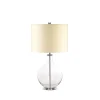 Elstead Tischlampe LINUS Creme Glas H:67cm Design Lampe< Tischlampen|Schlafzimmer Lampen