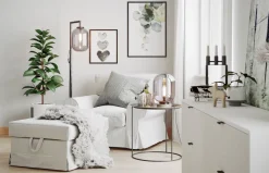 Wohnzimmerlampen|Metall Lampen*By Rydéns Tischlampe Marmor Metall Rauchglas 34 cm Grau E27