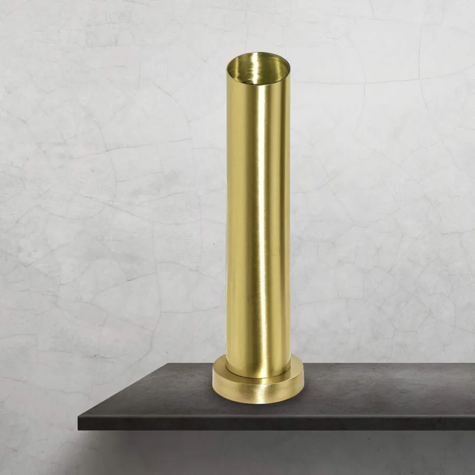 Giovanni Battista Tischlampe Messing H: 43 cm Ø 8,5 cm schmal massiv E27< Tischlampen|Lampen Aus Aller Welt