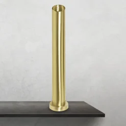 Giovanni Battista Tischlampe Messing massiv 62,5 cm hoch Ø 8,5 cm schmal E27< Tischlampen|Lampen Aus Aller Welt