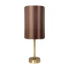 Giovanni Battista Tischlampe Messing Stoff H: 38,5 cm E27 in Bronze Braun< Tischlampen|Schlafzimmer Lampen