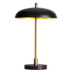 Wohnzimmerlampen|Schlafzimmer Lampen*By Rydéns Tischlampe Metall Ø 28 cm 45 cm hoch Modern Schwarz Gold G9