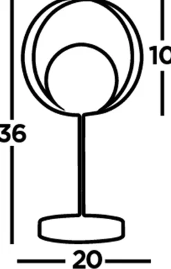 Searchlight Tischlampe Metall Glas 36 cm hoch G9 Schwarz Weiß Gold< Schlafzimmer Lampen|Glaslampen