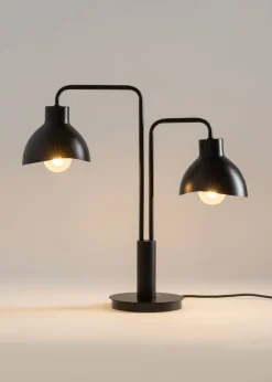 Tischlampen|Schlafzimmer Lampen*Sigma Tischlampe Metall Lesen E27 2-flammig 48 cm dekorativ