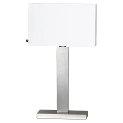 Wohnzimmerlampen|Schlafzimmer Lampen*By Rydéns Tischlampe Metall Stoff 69,5 cm hoch E27 eckig Modern