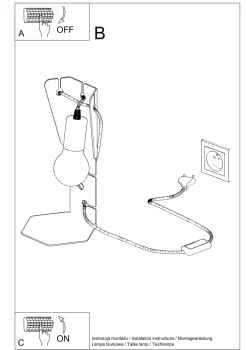 Moderne Lampen|Wohnzimmerlampen*Sollux Tischlampe Metall Weiß 31 cm klein Modern dekorativ E27