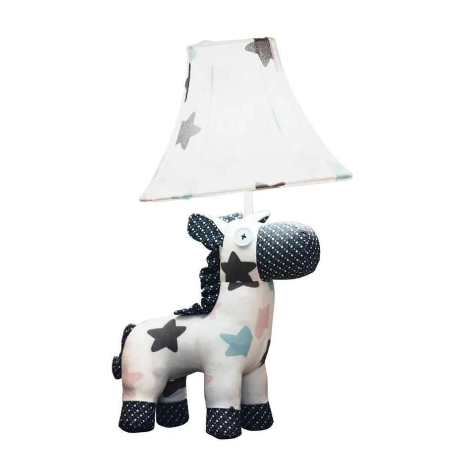 Kinderzimmerlampen|Kinderlampen*Happy Lamps Tischlampe Pferd Weiß Rosa Blau 47cm Kinder Erwachsene
