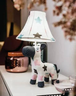 Kinderzimmerlampen|Kinderlampen*Happy Lamps Tischlampe Pferd Weiß Rosa Blau 47cm Kinder Erwachsene