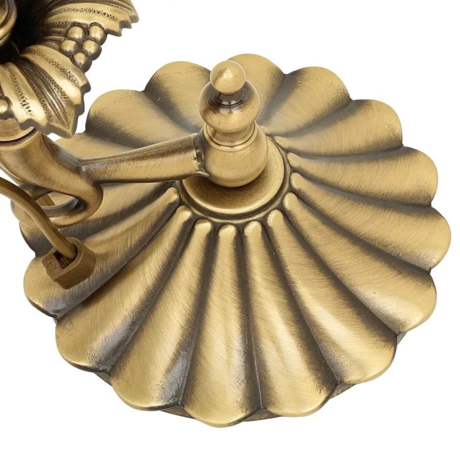 Giovanni Battista Tischlampe Putti aus Echt-Messing Antik Premium< Wohnzimmerlampen|Glaslampen