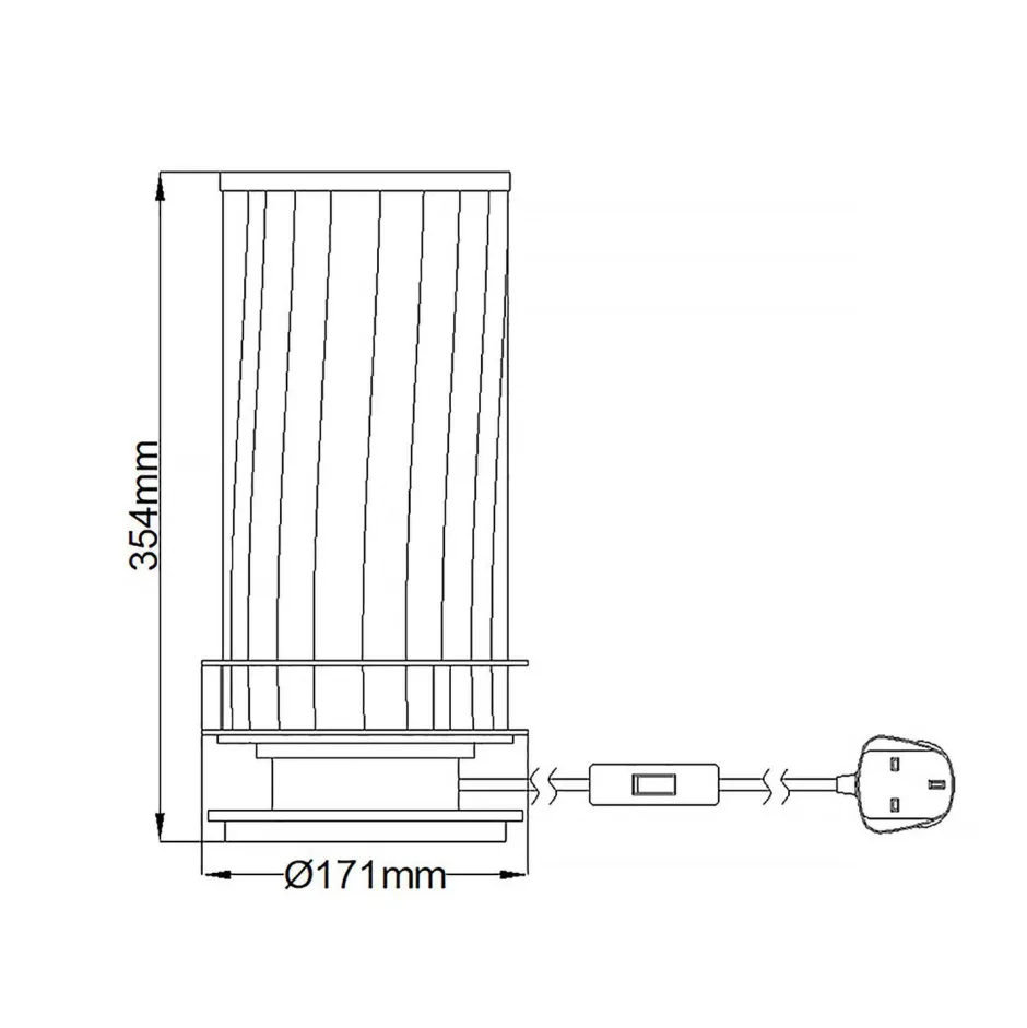 Elstead Tischlampe Rauchglas 36,4 cm hoch mit GX53 LED 3000 K< Rustikale Lampen|Metall Lampen