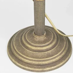 Giovanni Battista Tischlampe Schreibtisch aus Messing Glas 49 cm E14 in Antik< Tischlampen|Bürolampen