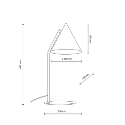 Tischlampen|Bürolampen*TK Lighting Tischlampe Schwarz 49 cm hoch Metall E27 Retro CODY