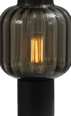 Masterlight Tischlampe Schwarz 31 cm hoch Glas Metall ELYA< Glaslampen|Wohnzimmerlampen