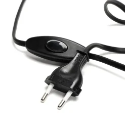 Designerlampen|Moderne Lampen*TK Lighting Tischlampe Schwarz E27 Metall Stoff 34 cm