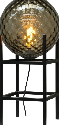 Masterlight Tischlampe Schwarz Glas Metall 57 cm E27 dekorativ< Tischlampen|Kugellampen