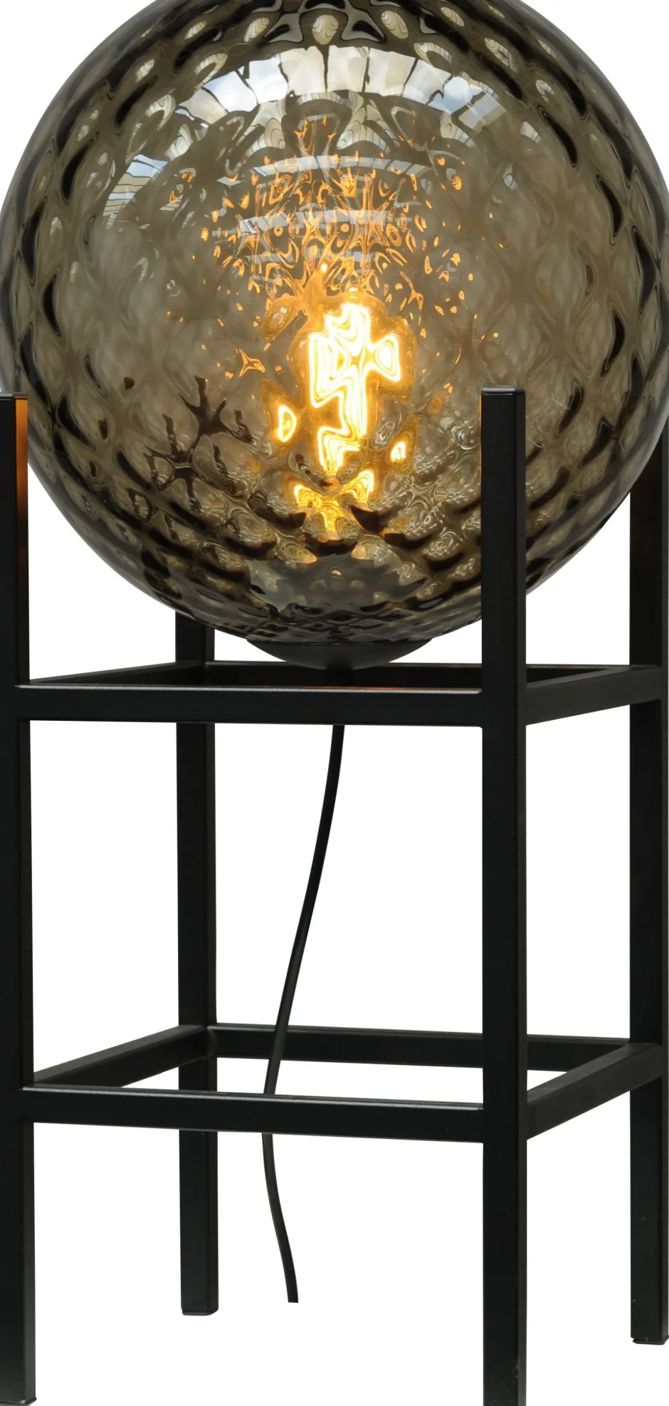 Masterlight Tischlampe Schwarz Glas Metall 57 cm E27 dekorativ< Tischlampen|Kugellampen