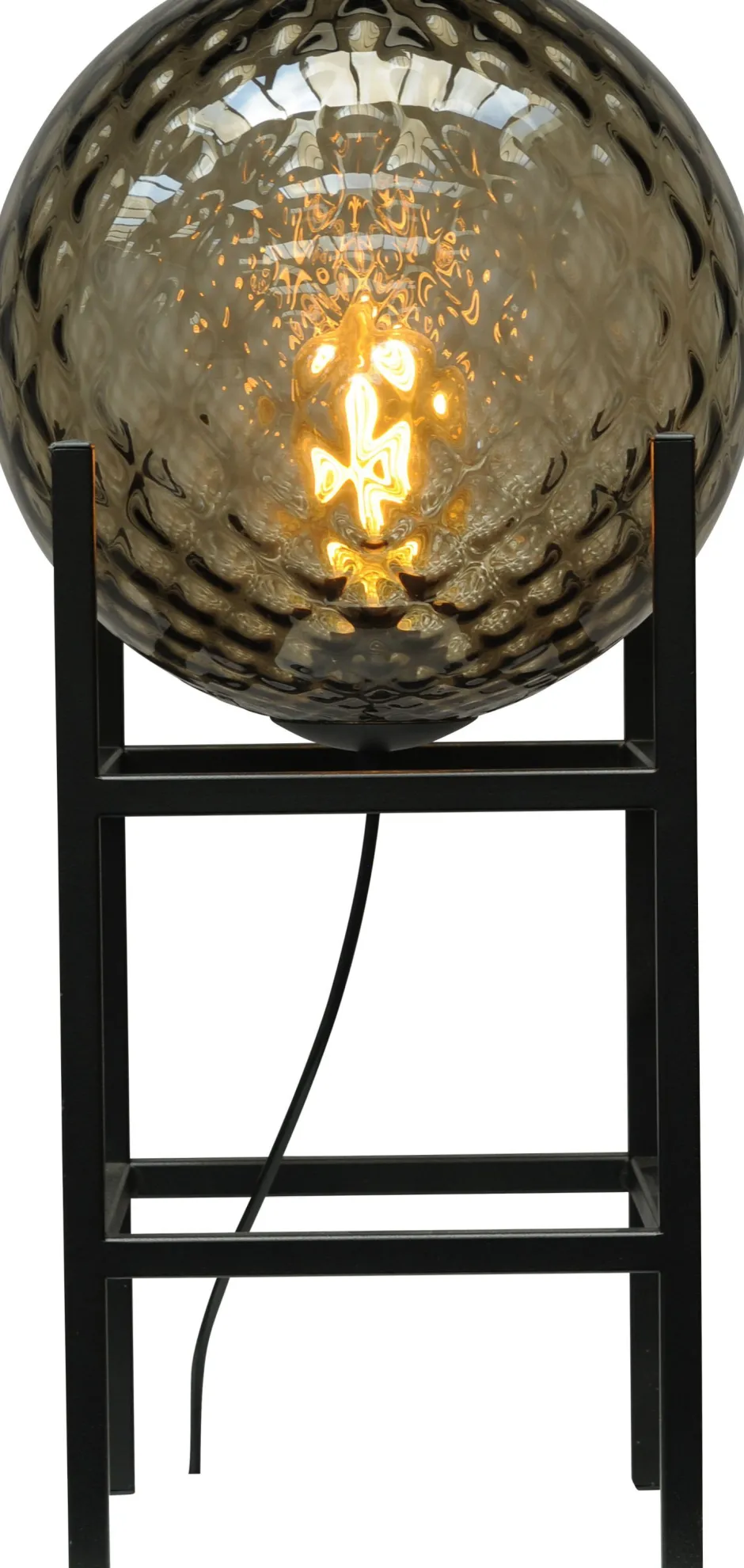 Masterlight Tischlampe Schwarz Glas Metall 57 cm E27 dekorativ< Tischlampen|Kugellampen