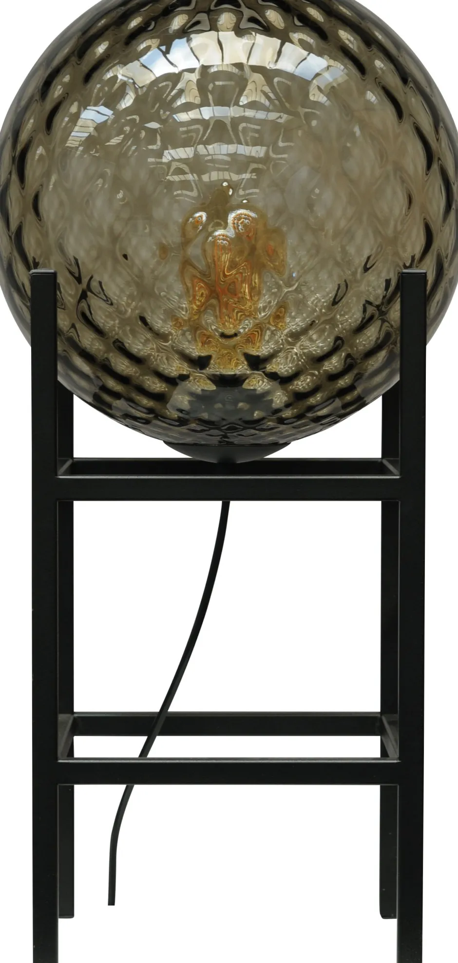 Masterlight Tischlampe Schwarz Glas Metall 57 cm E27 dekorativ< Tischlampen|Kugellampen