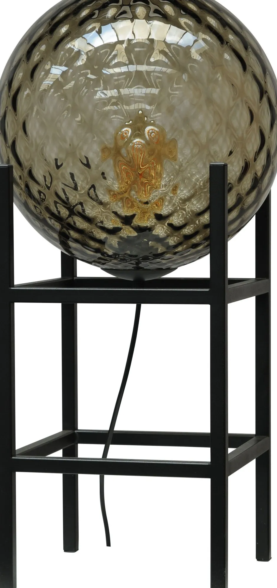 Masterlight Tischlampe Schwarz Glas Metall 57 cm E27 dekorativ< Tischlampen|Kugellampen