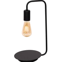 Luminex Tischlampe Schwarz Metall 39 cm hoch Retro Design< Wohnzimmerlampen