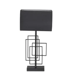 Wohnzimmerlampen|Schlafzimmer Lampen*By Rydéns Tischlampe Schwarz Metall Stoff 52 cm E27 Modern