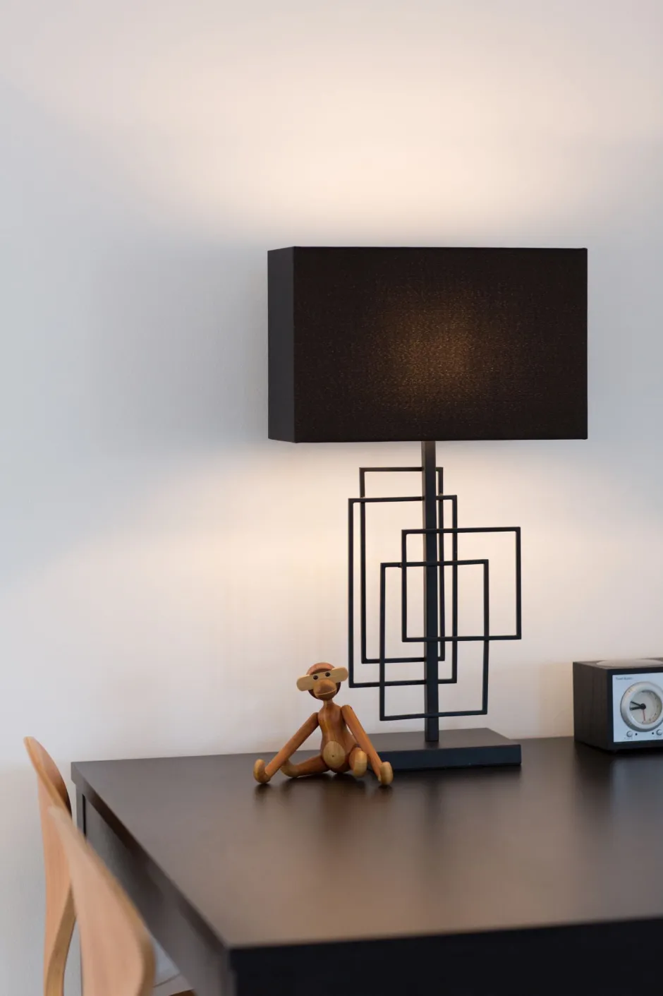 Wohnzimmerlampen|Schlafzimmer Lampen*By Rydéns Tischlampe Schwarz Metall Stoff 52 cm E27 Modern