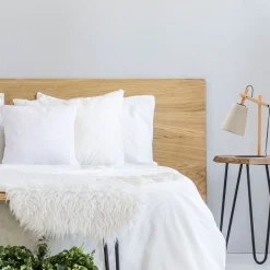 Schreibtischlampen|Lampen Aus Aller Welt*TK Lighting Tischlampe Skandinavisch Holz Leinen 46 cm E27