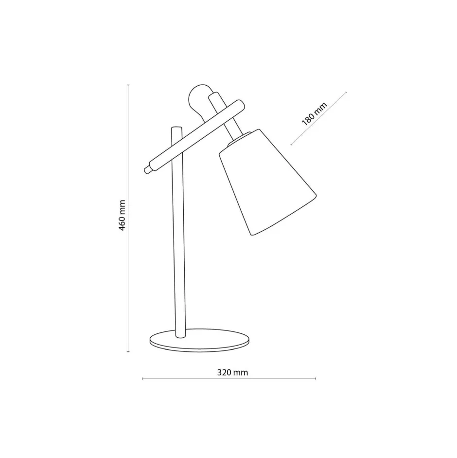 Schreibtischlampen|Lampen Aus Aller Welt*TK Lighting Tischlampe Skandinavisch Holz Leinen 46 cm E27