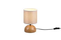 Wohnzimmerlampen|Stofflampen*Trio Reality Tischlampe Stoff blendarm Keramik E14 23 cm Natur Beige