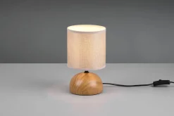 Wohnzimmerlampen|Stofflampen*Trio Reality Tischlampe Stoff blendarm Keramik E14 23 cm Natur Beige