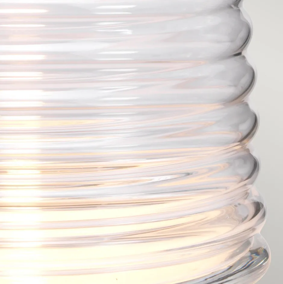 Schlafzimmer Lampen|Metall Lampen*Elstead Tischlampe Stoff Glas 64,3 cm beleuchteter Fuß mit LED GU10