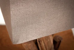 Invicta Interior Tischlampe Stoff Holz blendarm E14 45 cm in Natur Braun< Stofflampen|Holzlampen