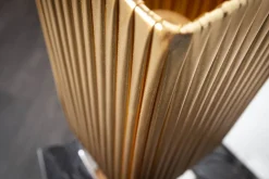 Tischlampen|Schlafzimmer Lampen*Invicta Interior Tischlampe Stoff Metall H:44 cm E27 in Schwarz Gold