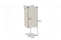 Tischlampen|Schlafzimmer Lampen*Invicta Interior Tischlampe Stoff Metall H:44 cm E27 in Schwarz Gold