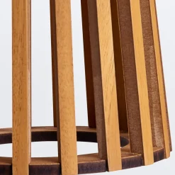 Elstead Tischlampe Stoff Teak Holz Furnier Stoff 66 cm E27< Wohnzimmerlampen|Schlafzimmer Lampen