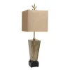 Elstead Tischlampe TILO Blattgold Braun Beton 79cm Lampe< Tischlampen|Schlafzimmer Lampen