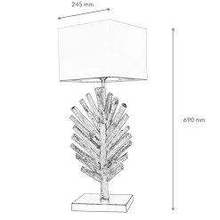 Suna Living Tischlampe Treibholz Stoff 69 cm Nachttisch Wohnzimmer< Holzlampen|Lampen Treibholz