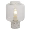 Searchlight Tischlampe Weiß 28 cm klein Glas Beton Terrazzo E27< Tischlampen|Jugendstil Lampen