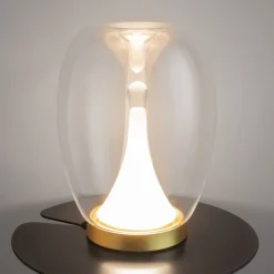 Led Lampen|Tischlampen*Maytoni Tischleuchte Aluminium Glas LED Ø 20 cm 27,2 cm in Gold