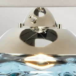 Elstead Tischleuchte Blau Taupe 71,5 cm E27 beleuchteter Fuß LED GU10< Tischlampen|Schlafzimmer Lampen