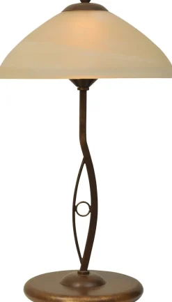 Wohnzimmerlampen|Glaslampen*Masterlight Tischleuchte BOLZANO in Braun Patina