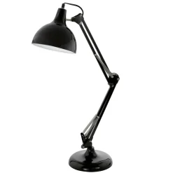 Schreibtischlampen|Retro Lampen*Eglo Tischleuchte Borgillio Schwarz