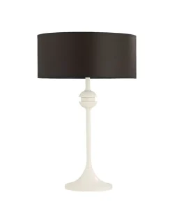 Tischlampen|Schlafzimmer Lampen*Jupiter Tischleuchte Braun Weiß H:54cm DAGNO Nachttisch