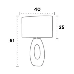 Stofflampen|Schlafzimmer Lampen*Searchlight Tischleuchte Chrom Grau E27 61 cm Stoff Keramik Modern