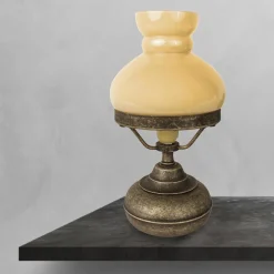 Tischlampen|Lampen Aus Aller Welt*Giovanni Battista Tischleuchte 24,5cm Jugendstil Glas Messing E14