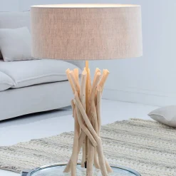 Invicta Interior Tischleuchte Ø40cm Modern kunstvoll aus Treibholz< Tischlampen|Schlafzimmer Lampen