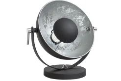 Invicta Interior Tischleuchte Ø30cm rund Retro Schwarz Silber< Nachttischlampen|Metall Lampen