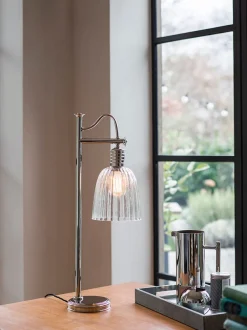 Tischlampen|Industrie Lampen*Elstead Tischleuchte COLGAR Messing H:69cm Industrie Lampe