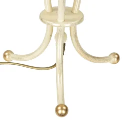 Stofflampen|Shabby Chic Lampen*Jupiter Tischleuchte CRINE Shabby Chic 42cm Blumen